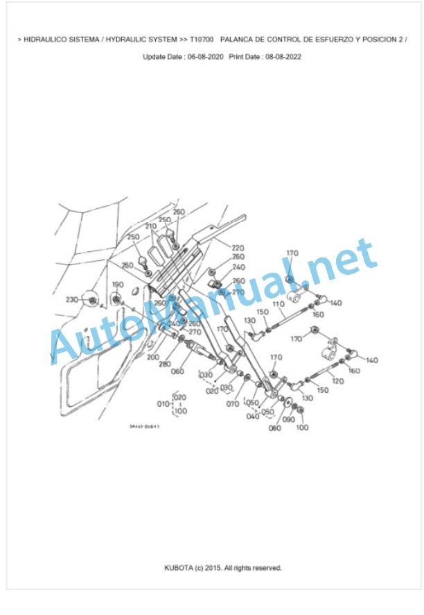 Kubota M5400DT-N-EU Parts Manual PDF BKIDK0105-5