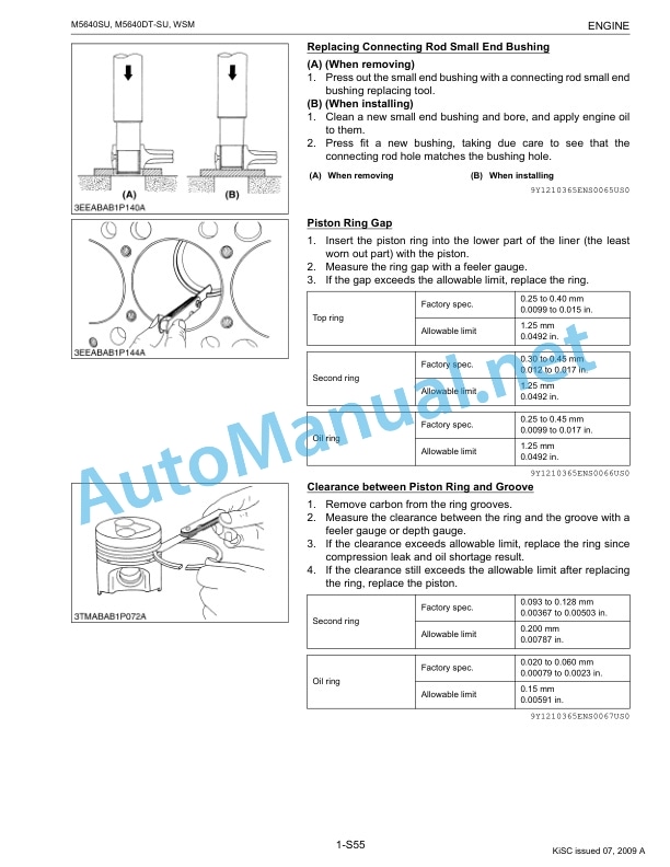 Kubota M5640SU Tractor Workshop Manual PDF EN-3