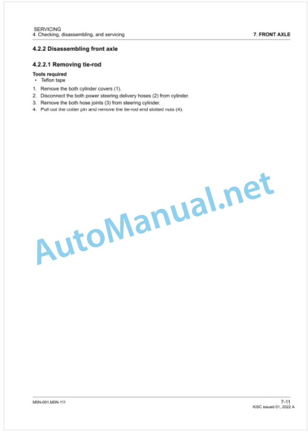 Kubota M5N-091, M5N-111 Tractor Workshop Manual PDF-4