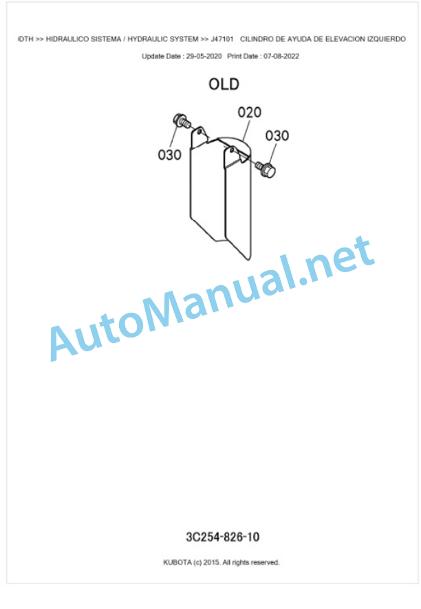 Kubota M6040, M7040 Parts Manual PDF BKIDK0662-5