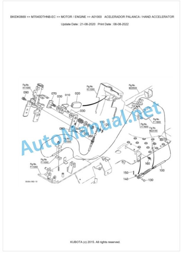 Kubota M6040DTHNB, M7040DTHNB Parts Manual PDF BKIDK0669-2