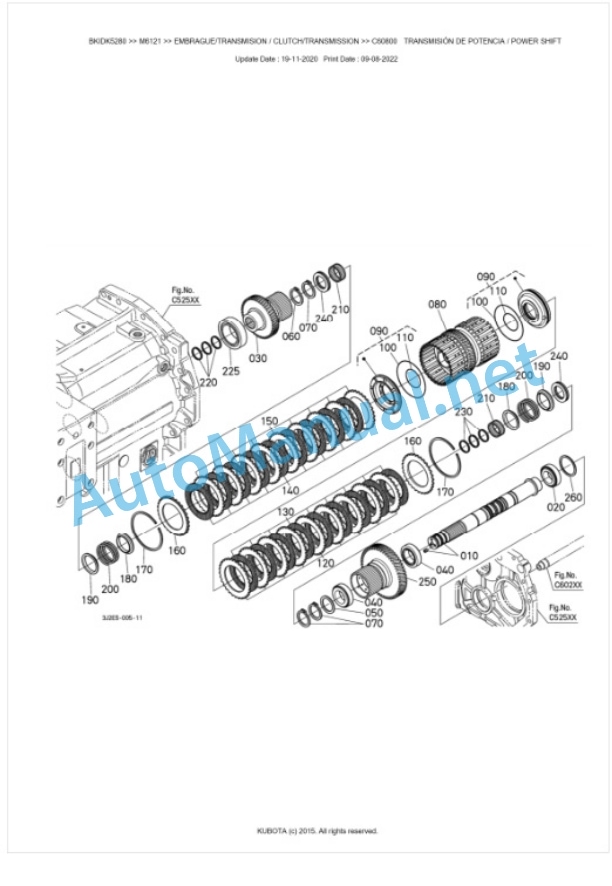 Kubota M6121 Parts Manual PDF BKIDK5280-3