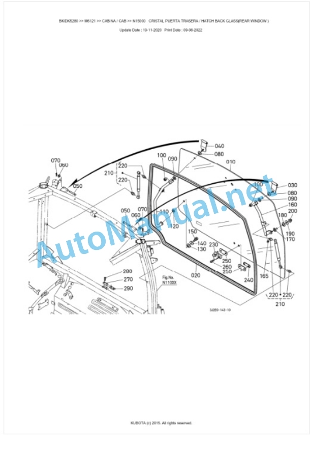 Kubota M6121 Parts Manual PDF BKIDK5280-5