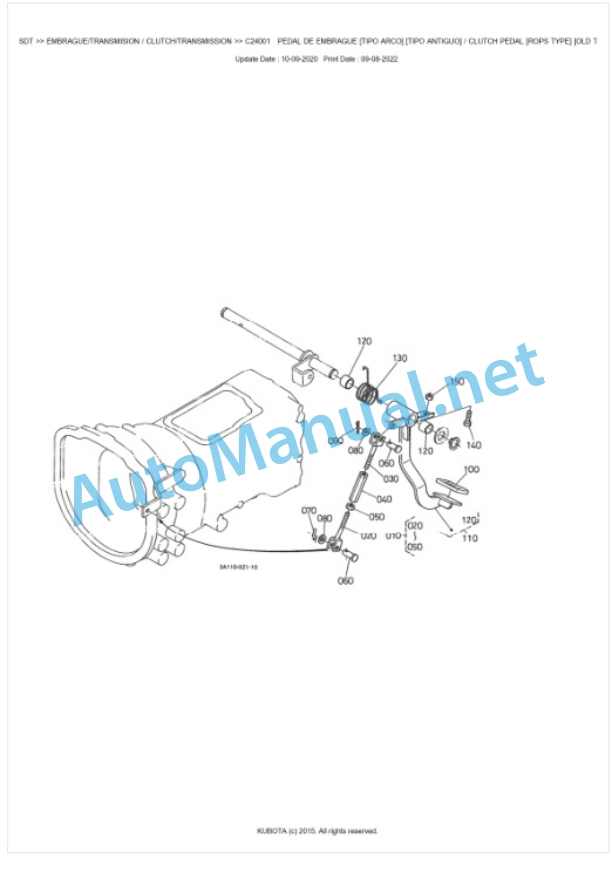 Kubota M6800DT, M6800SDT Parts Manual PDF BKIDK0341-3