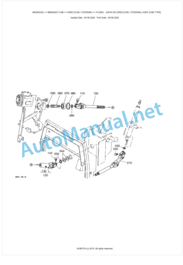 Kubota M6800SDT-CAB Parts Manual PDF BKIDK0342-4