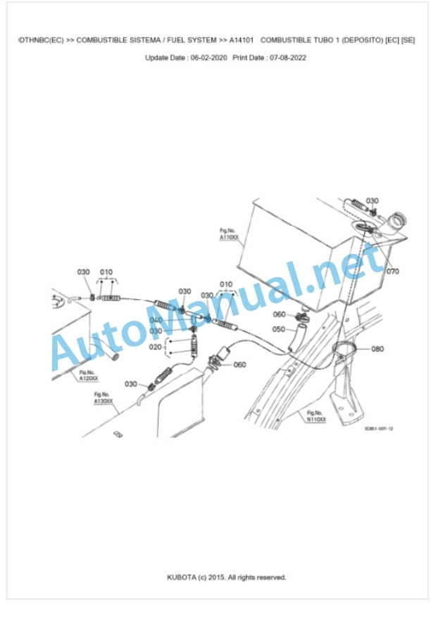 Kubota M7040DTHNBC Parts Manual PDF BKIDK0675-2