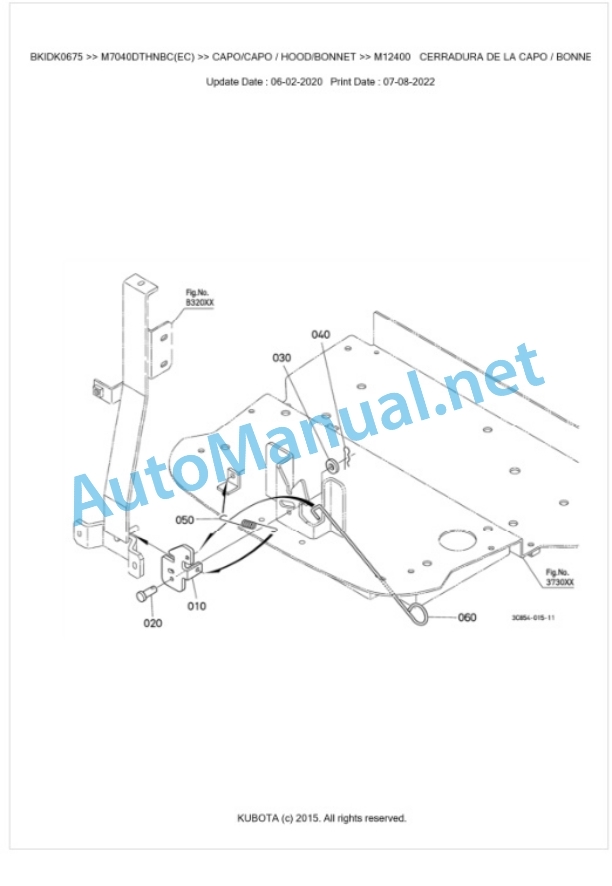 Kubota M7040DTHNBC Parts Manual PDF BKIDK0675-5