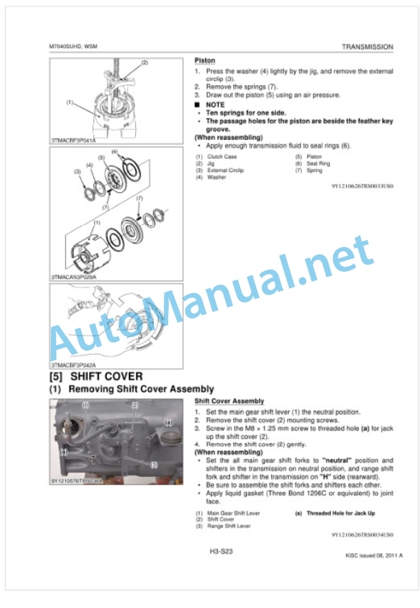 Kubota M7040SUHD Supplement Tractor Workshop Manual PDF-5