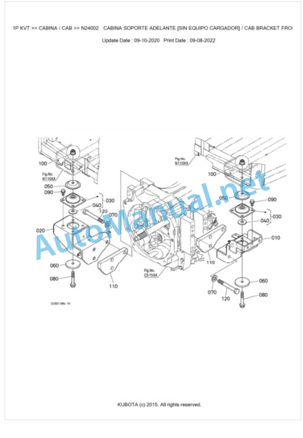 Kubota M7131, M7151, M7171 Parts Manual PDF BKIDK5135-5