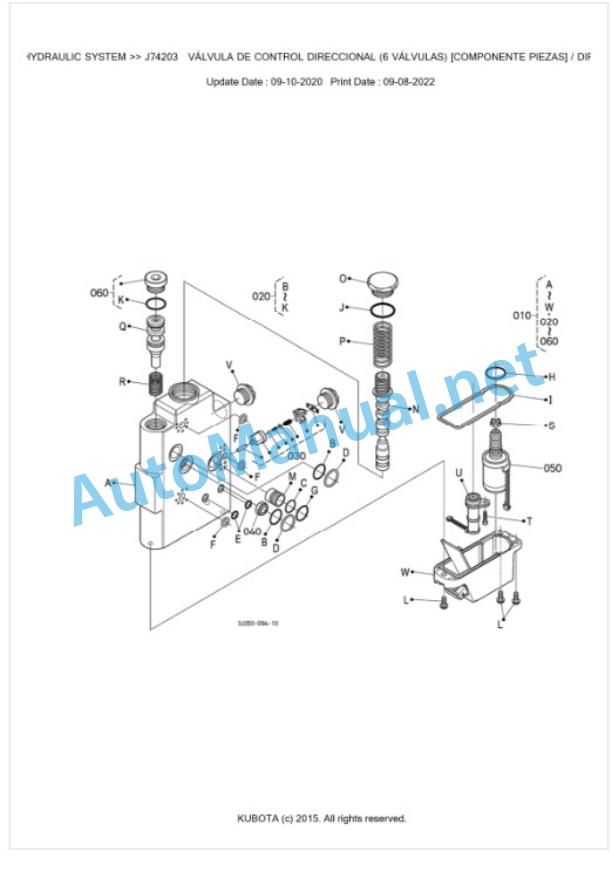 Kubota M7131, M7151, M7171 Parts Manual PDF BKIDK5136-4