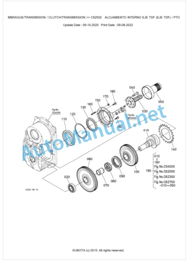 Kubota M7131, M7151, M7171 Parts Manual PDF BKIDK5137-3