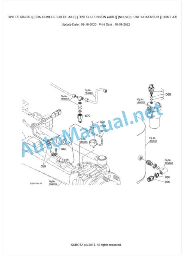 Kubota M7131, M7151, M7171 Parts Manual PDF BKIDK5138-2