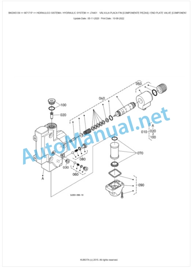 Kubota M7131, M7151, M7171 Parts Manual PDF BKIDK5139-4