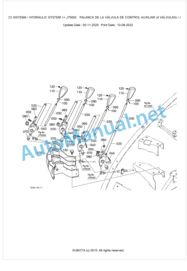 Kubota M7131, M7151, M7171 Parts Manual PDF BKIDK5140-4