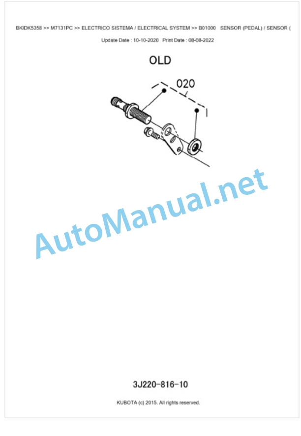 Kubota M7131, M7151, M7171 Parts Manual PDF BKIDK5358-2