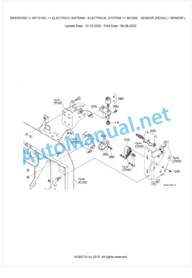 Kubota M7131, M7151, M7171 Parts Manual PDF BKIDK5359-2