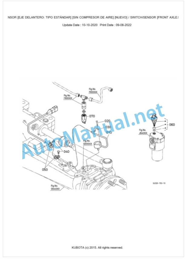 Kubota M7131, M7151, M7171 Parts Manual PDF BKIDK5361-2