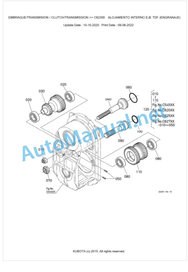 Kubota M7131, M7151, M7171 Parts Manual PDF BKIDK5361-3