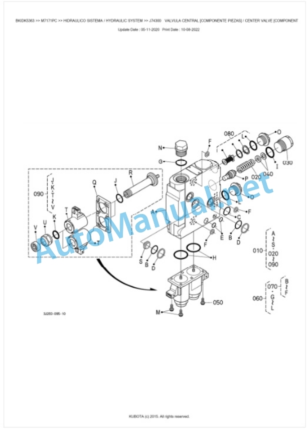 Kubota M7131, M7151, M7171 Parts Manual PDF BKIDK5363-4