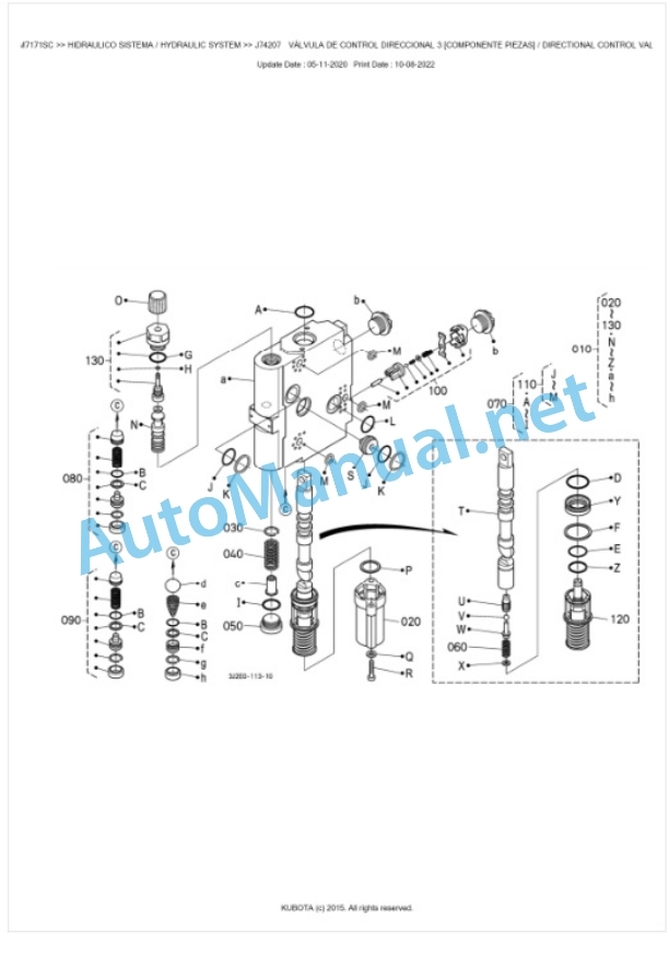 Kubota M7131, M7151, M7171 Parts Manual PDF BKIDK5364-4