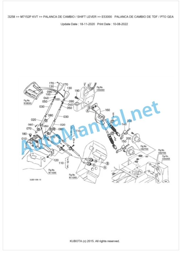 Kubota M7132, M7152, M7172 Parts Manual PDF BKIDK5258-3