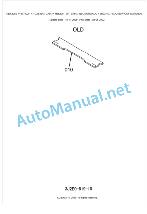 Kubota M7132P Parts Manual PDF BKIDK5262-5