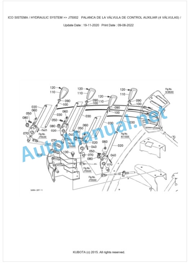 Kubota M7132SC Parts Manual PDF BKIDK5333-4