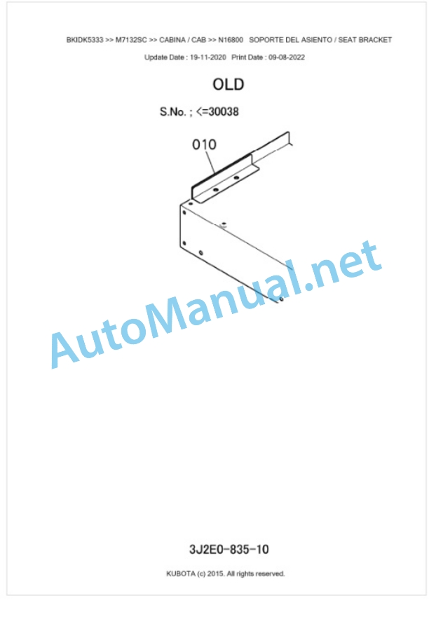 Kubota M7132SC Parts Manual PDF BKIDK5333-5