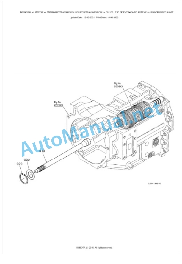 Kubota M7133, M7153, M7173 Parts Manual PDF BKIDK5394-3