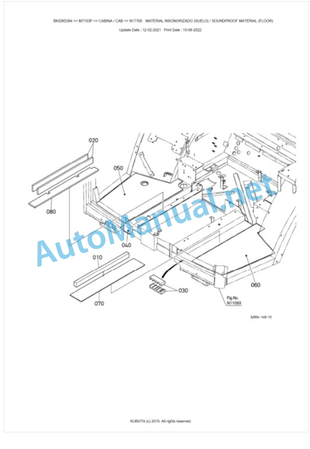 Kubota M7133, M7153, M7173 Parts Manual PDF BKIDK5394-5