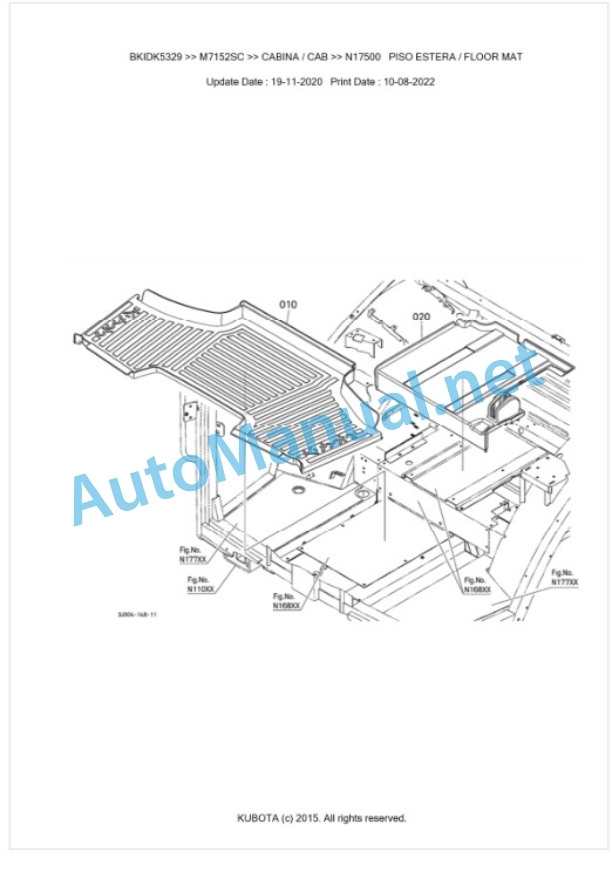 Kubota M7152SC Parts Manual PDF BKIDK5329-5