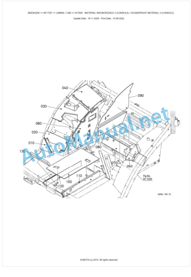 Kubota M7172P Parts Manual PDF BKIDK5256-5