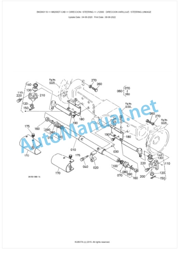 Kubota M8200, M9000 Parts Manual PDF BKIDK0119-4