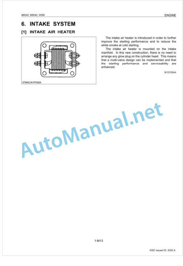 Kubota M8540, M9540 Tractor Workshop Manual PDF-2