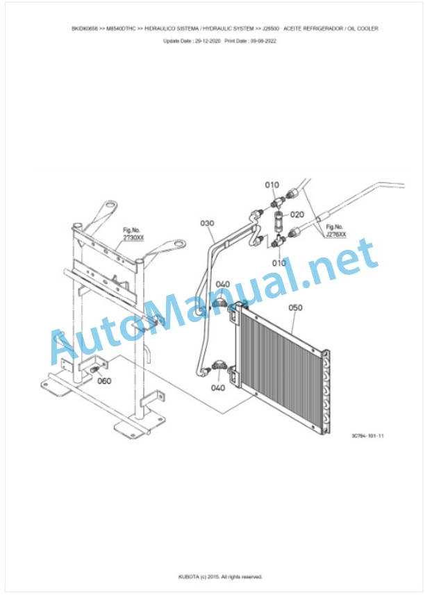 Kubota M8540C, M9540C Parts Manual PDF BKIDK0656-4