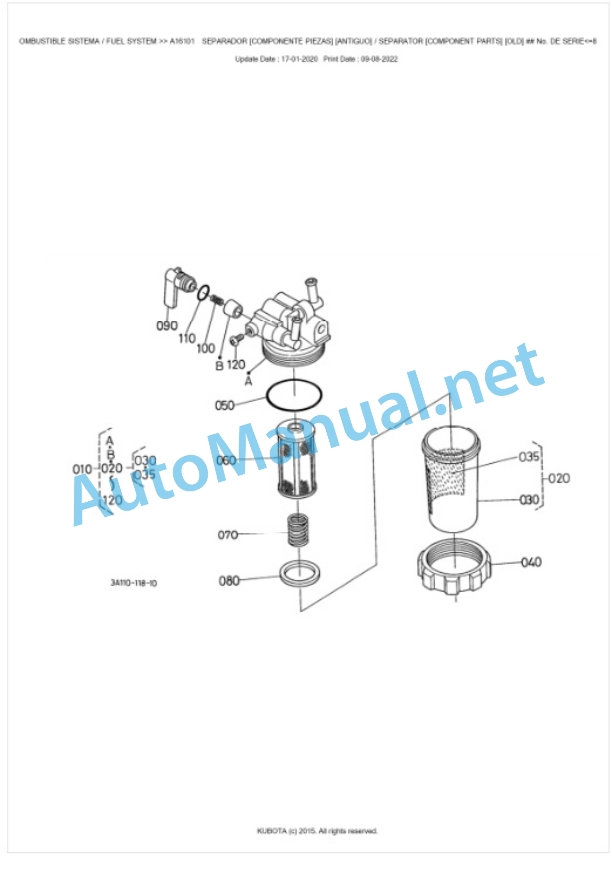 Kubota M8540DTHNB Parts Manual PDF BKIDK0671-2