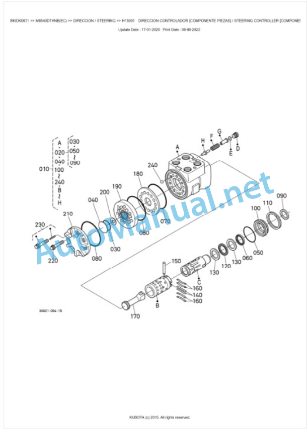 Kubota M8540DTHNB Parts Manual PDF BKIDK0671-4