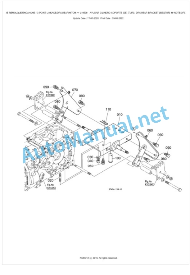 Kubota M8540DTHNB Parts Manual PDF BKIDK0672-5