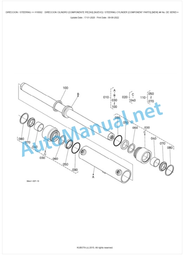 Kubota M8540DTHNBC Parts Manual PDF BKIDK0673-4