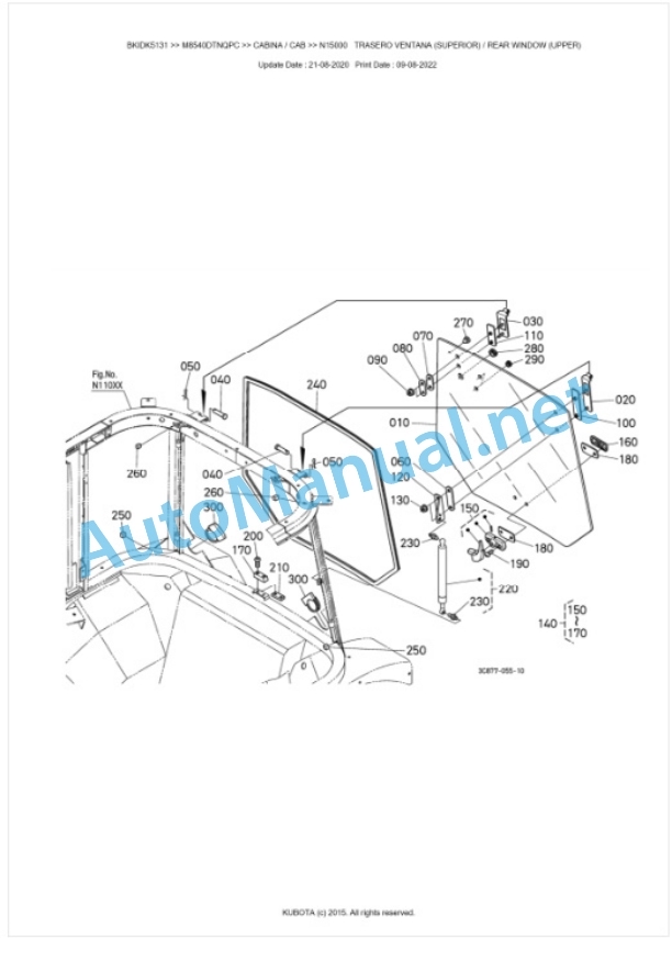 Kubota M8540DTNQPC Parts Manual PDF BKIDK5131-5