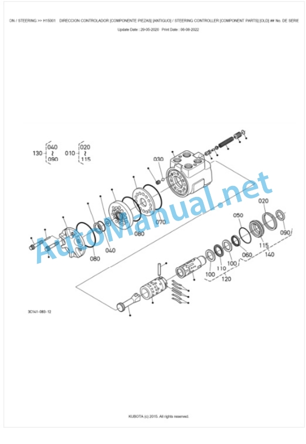 Kubota M8560, M9960 Parts Manual PDF BKIDK5028-4