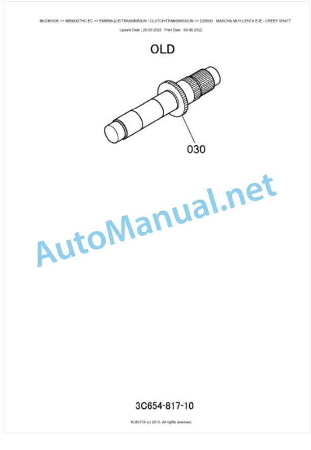 Kubota M8560C Parts Manual PDF BKIDK5036-3