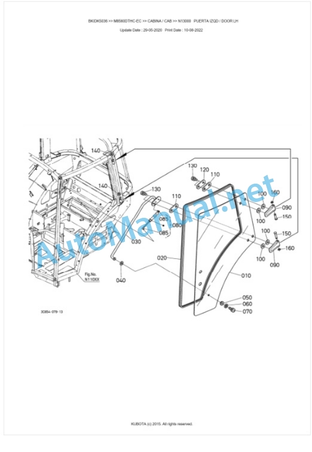 Kubota M8560C Parts Manual PDF BKIDK5036-5