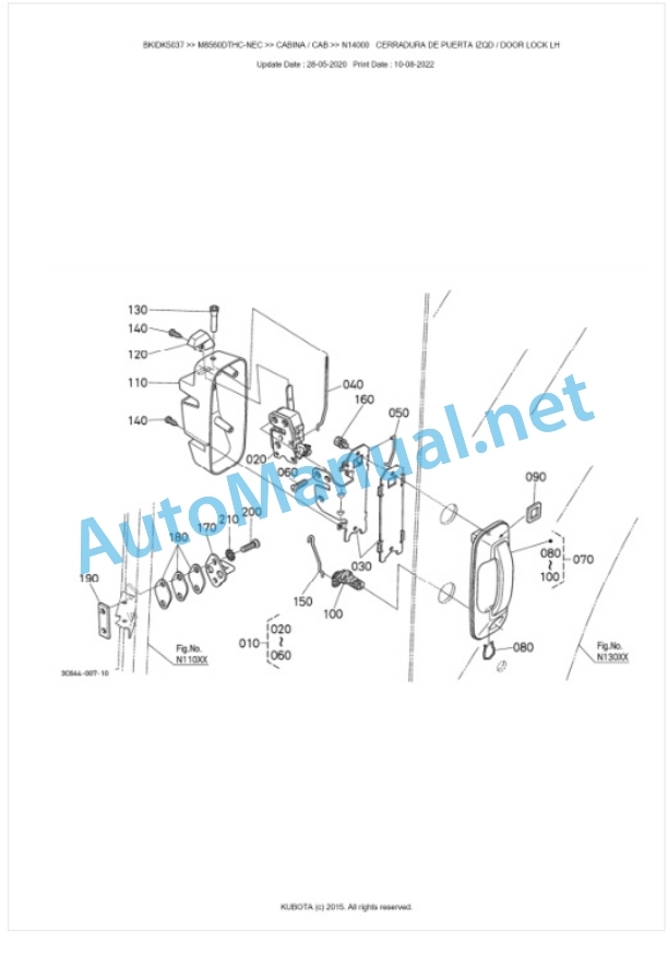 Kubota M8560C Parts Manual PDF BKIDK5037-5