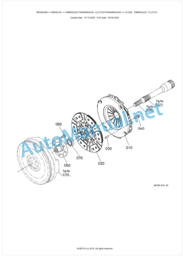 Kubota M9000-HC Parts Manual PDF BKIDK0485-3