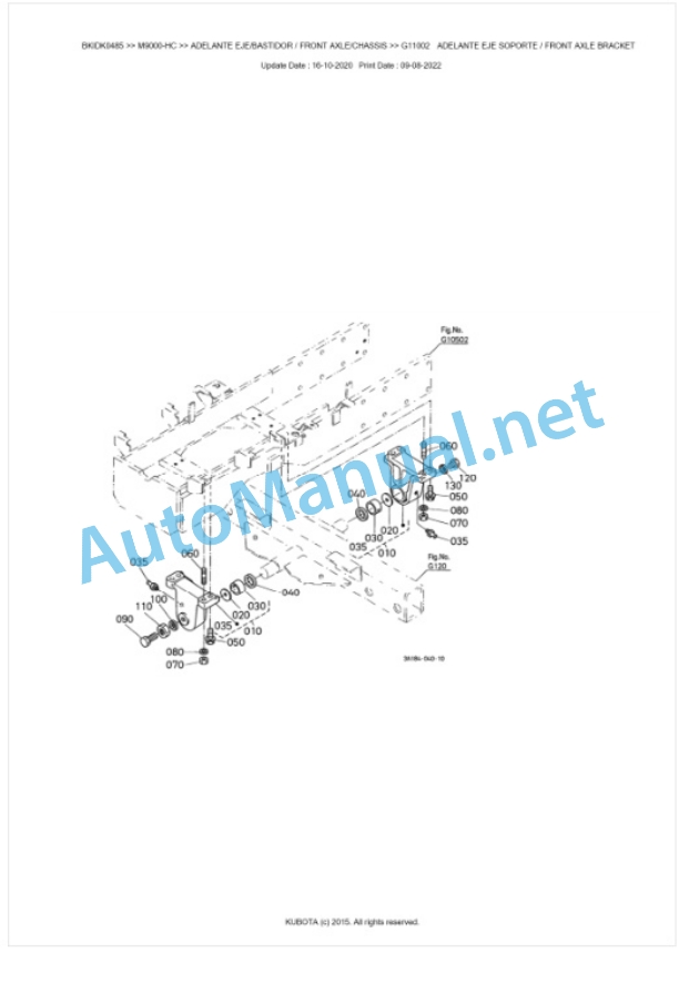 Kubota M9000-HC Parts Manual PDF BKIDK0485-4