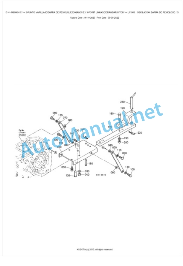 Kubota M9000-HC Parts Manual PDF BKIDK0485-5