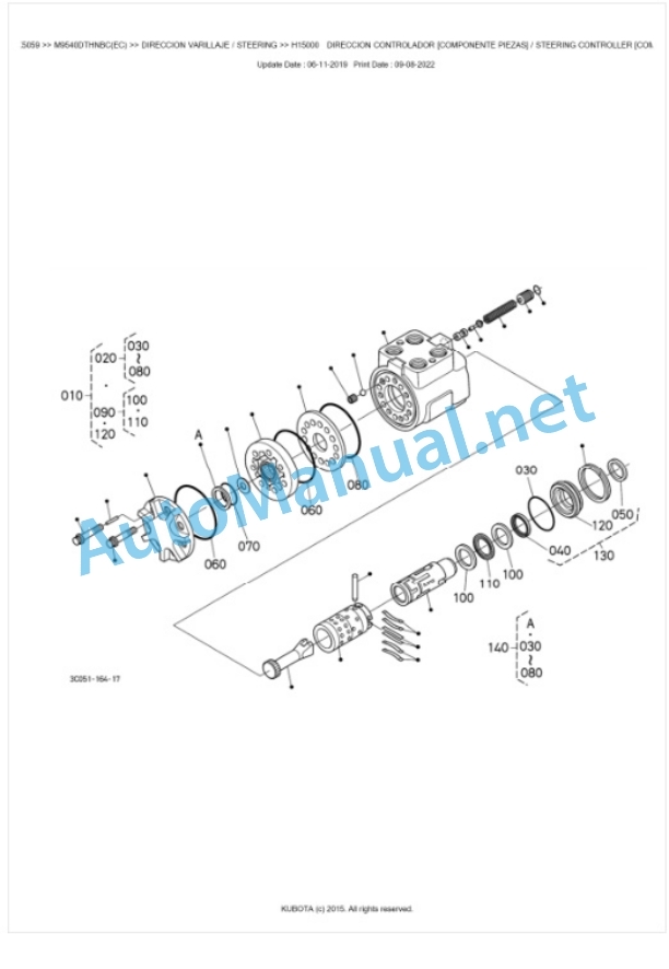 Kubota M9540DTHNBC Parts Manual PDF BKIDK5059-4