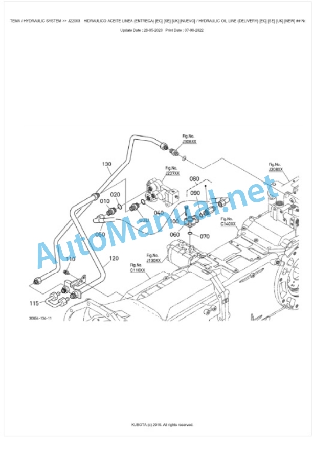 Kubota M9960DTHC-EC Parts Manual PDF BKIDK5033-4