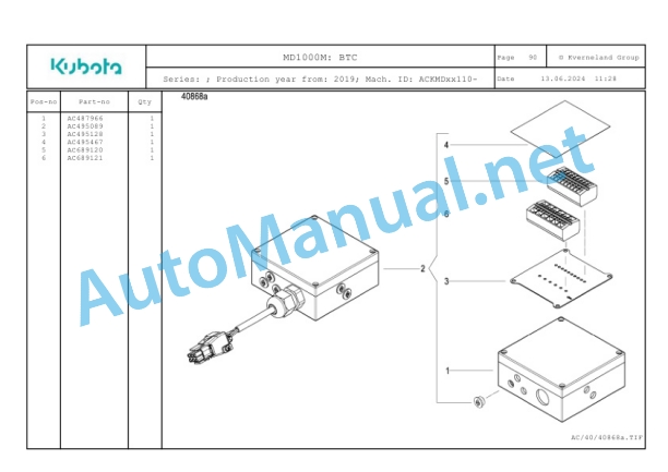 Kubota MD1000M Parts Manual PDF-5